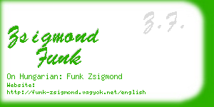 zsigmond funk business card